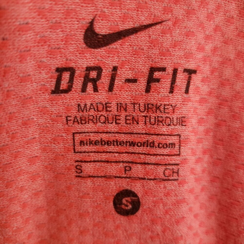 Nike Dri-Fit Womens Athletic Top Long Sleeve Orange Size S - Picture 4 of 5